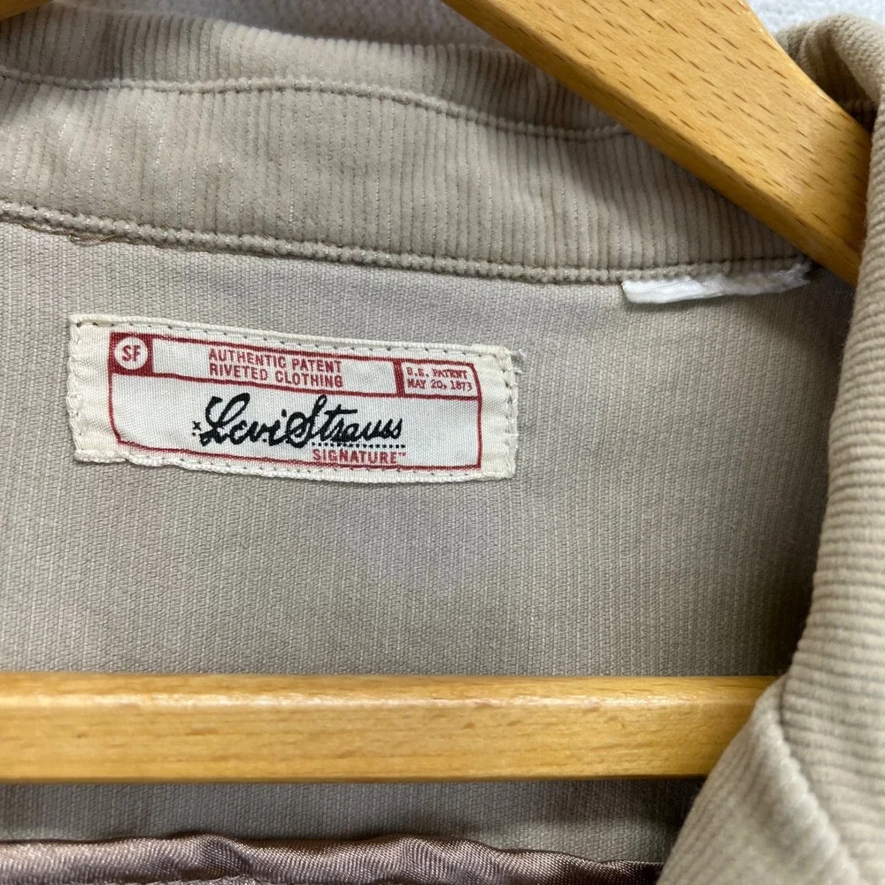 Levi Strauss Signature Corduroy Medium Blazer Jacket Tan VTG Y2K NO TAG READ - Picture 2 of 9